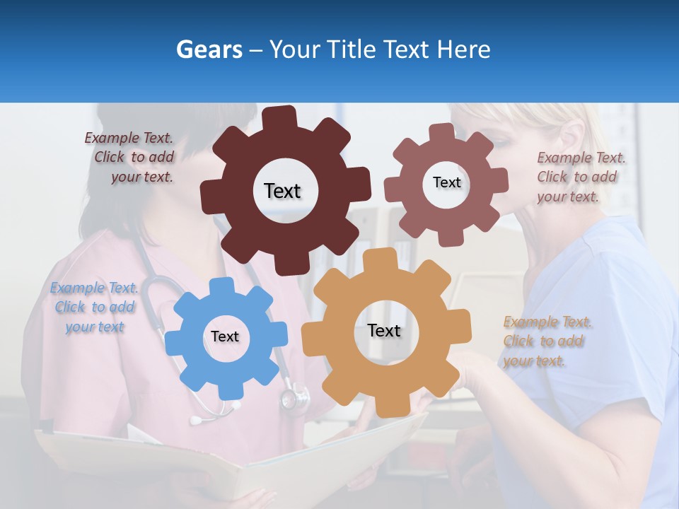 A Nurse And A Nurse Looking At A Clipboard PowerPoint Template