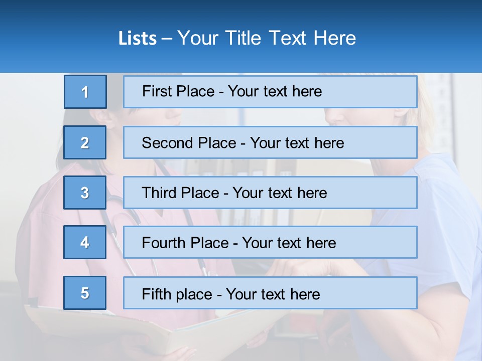 A Nurse And A Nurse Looking At A Clipboard PowerPoint Template