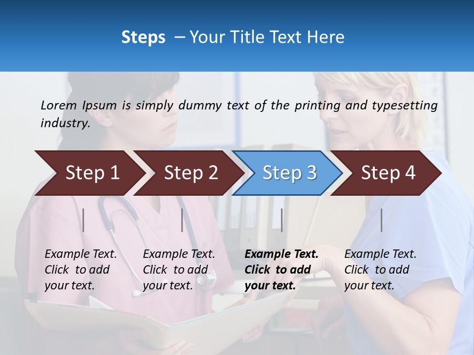 A Nurse And A Nurse Looking At A Clipboard PowerPoint Template