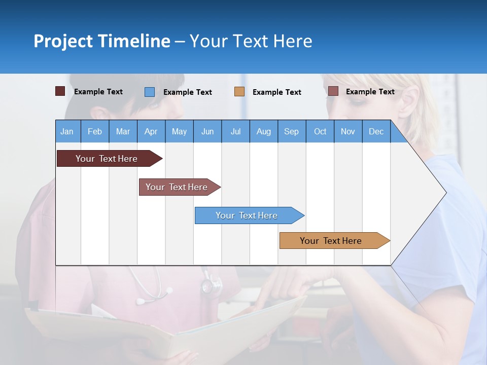 A Nurse And A Nurse Looking At A Clipboard PowerPoint Template