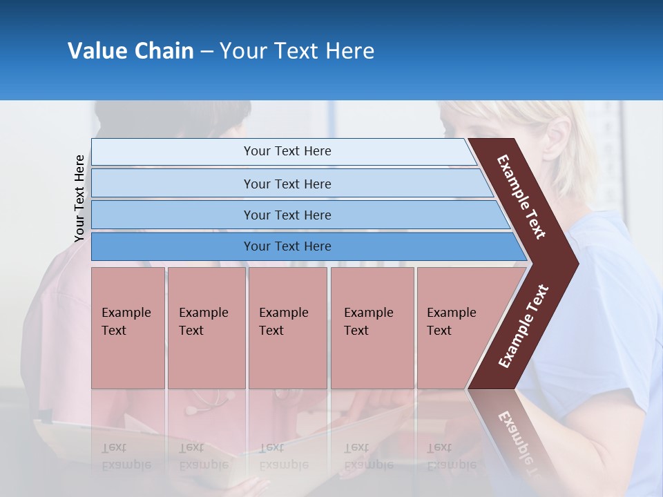 A Nurse And A Nurse Looking At A Clipboard PowerPoint Template