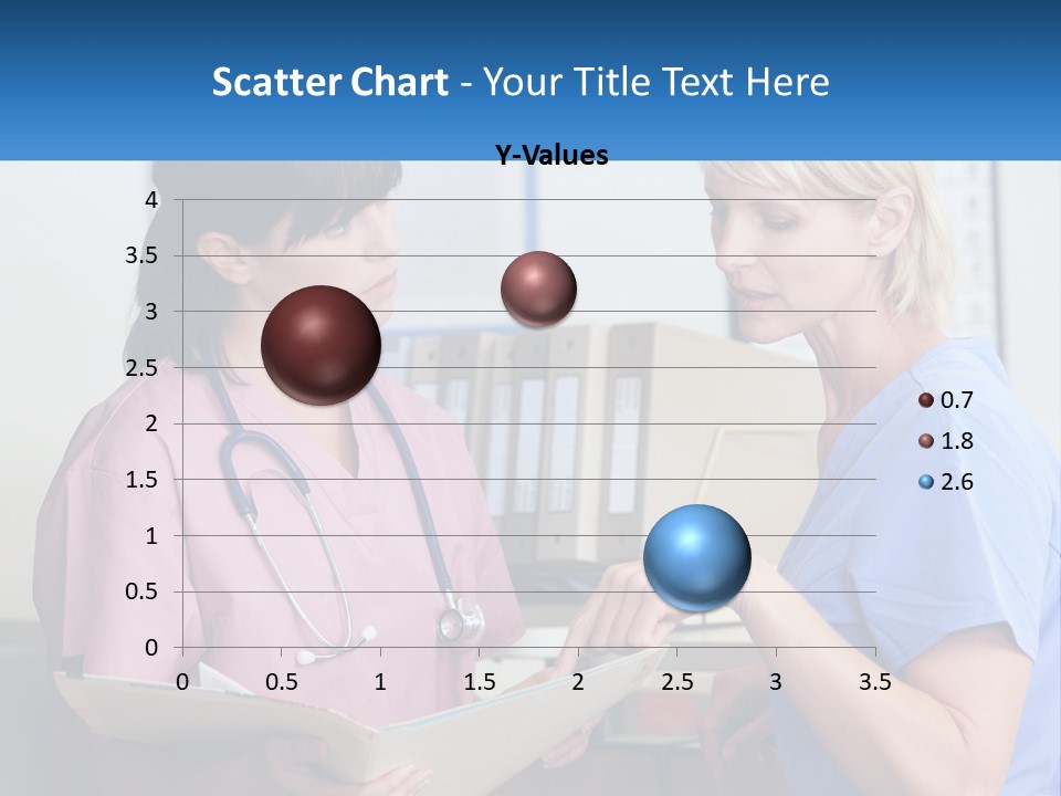 A Nurse And A Nurse Looking At A Clipboard PowerPoint Template