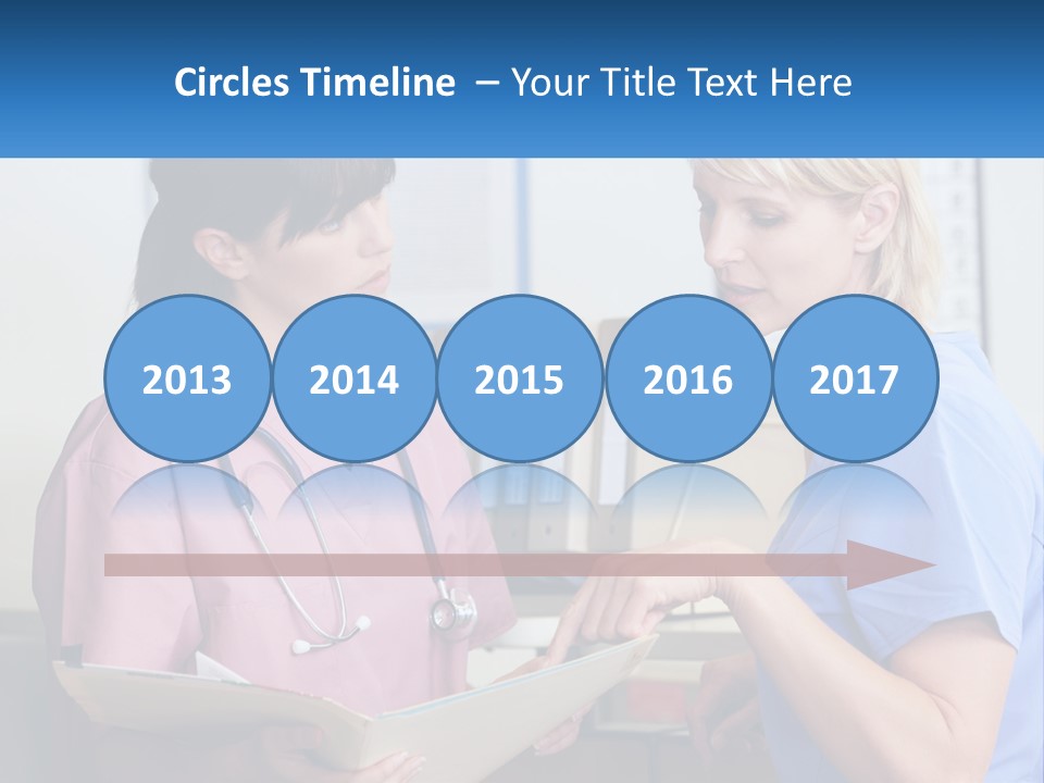 A Nurse And A Nurse Looking At A Clipboard PowerPoint Template