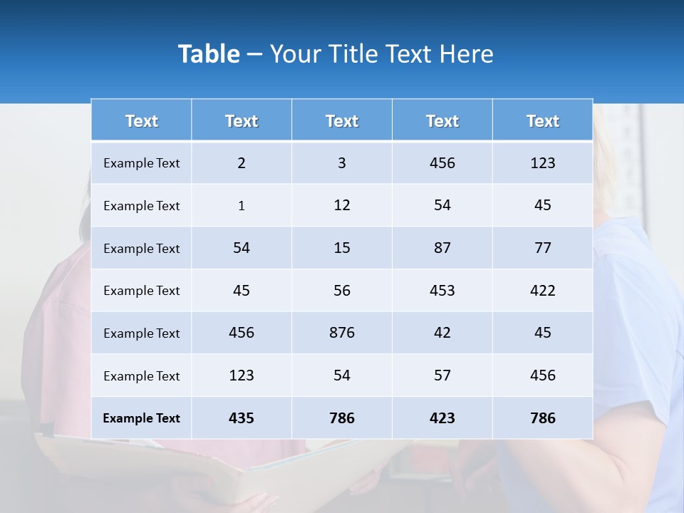 A Nurse And A Nurse Looking At A Clipboard PowerPoint Template