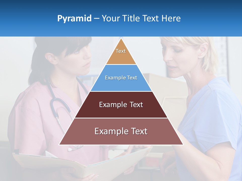 A Nurse And A Nurse Looking At A Clipboard PowerPoint Template