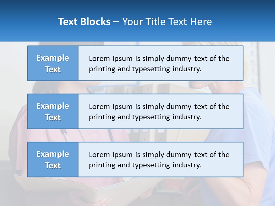 A Nurse And A Nurse Looking At A Clipboard PowerPoint Template