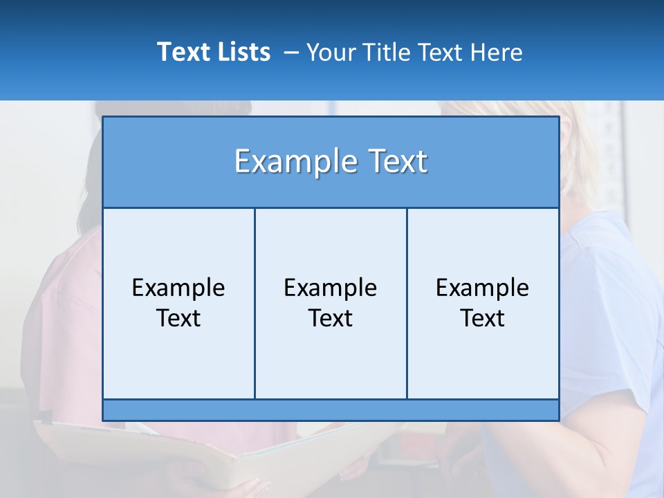 A Nurse And A Nurse Looking At A Clipboard PowerPoint Template
