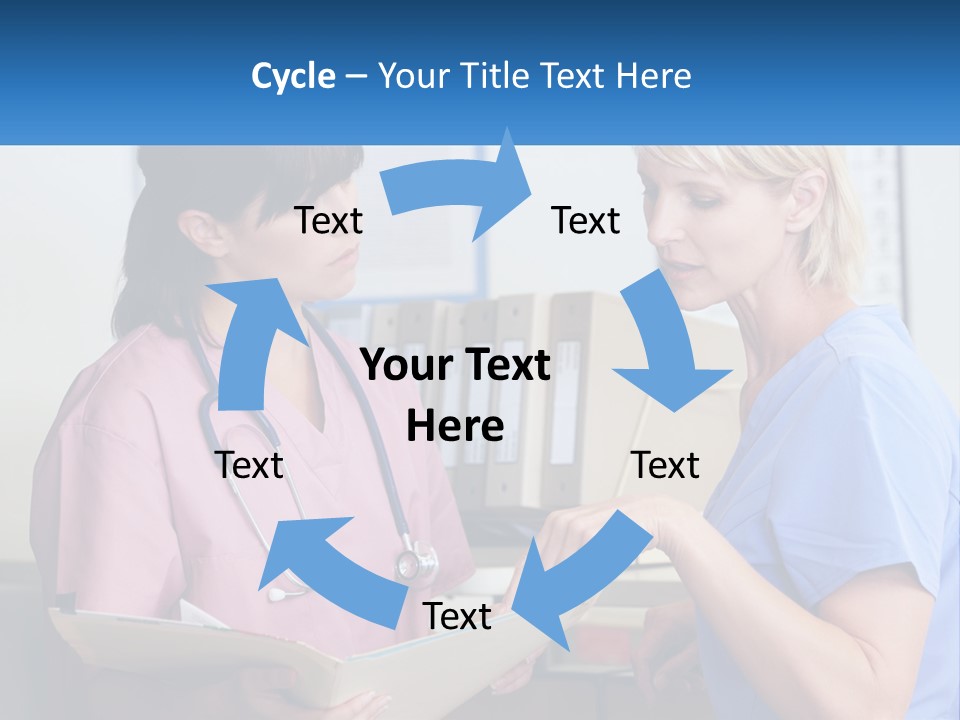A Nurse And A Nurse Looking At A Clipboard PowerPoint Template