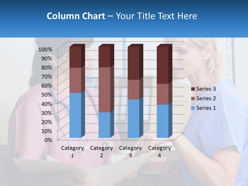 A Nurse And A Nurse Looking At A Clipboard PowerPoint Template