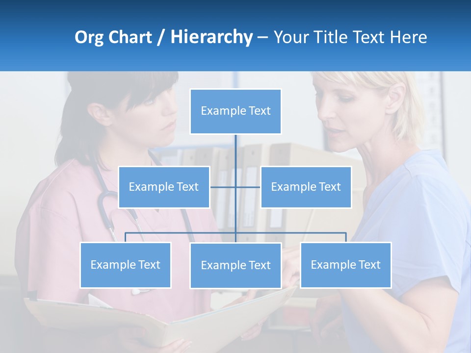A Nurse And A Nurse Looking At A Clipboard PowerPoint Template