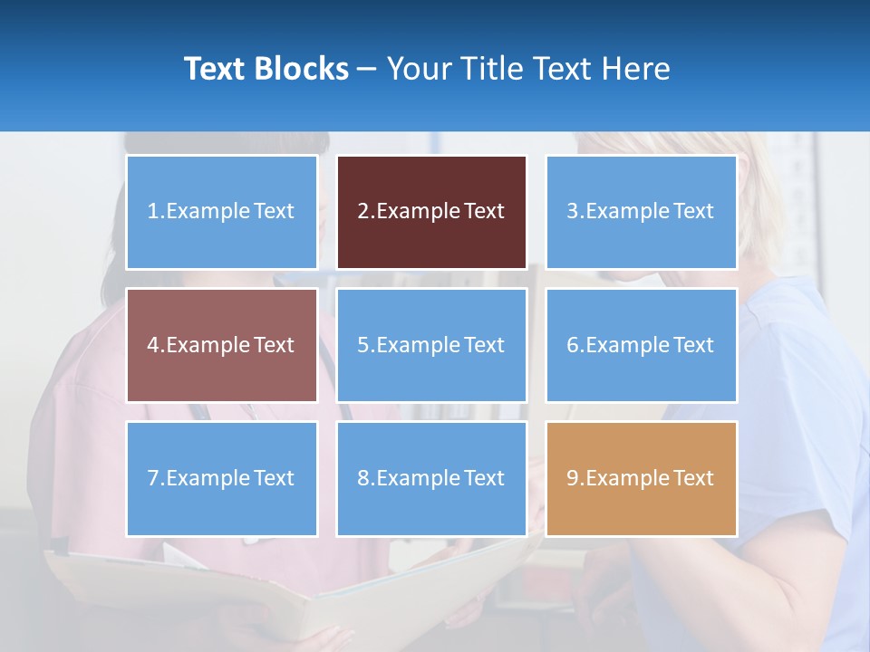 A Nurse And A Nurse Looking At A Clipboard PowerPoint Template