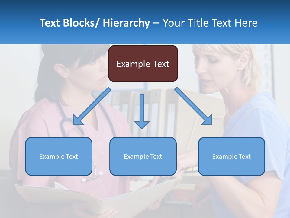 A Nurse And A Nurse Looking At A Clipboard PowerPoint Template