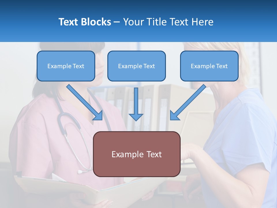 A Nurse And A Nurse Looking At A Clipboard PowerPoint Template