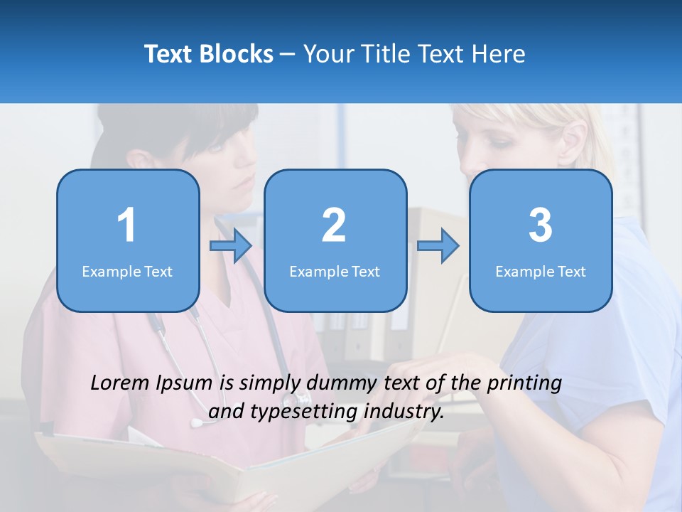 A Nurse And A Nurse Looking At A Clipboard PowerPoint Template