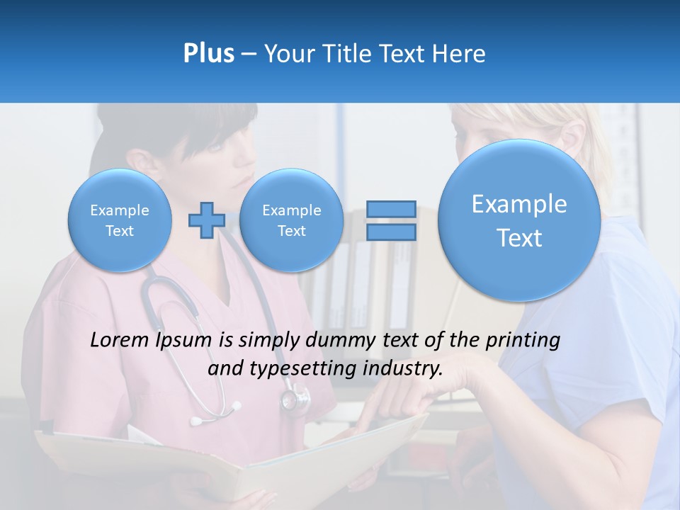 A Nurse And A Nurse Looking At A Clipboard PowerPoint Template
