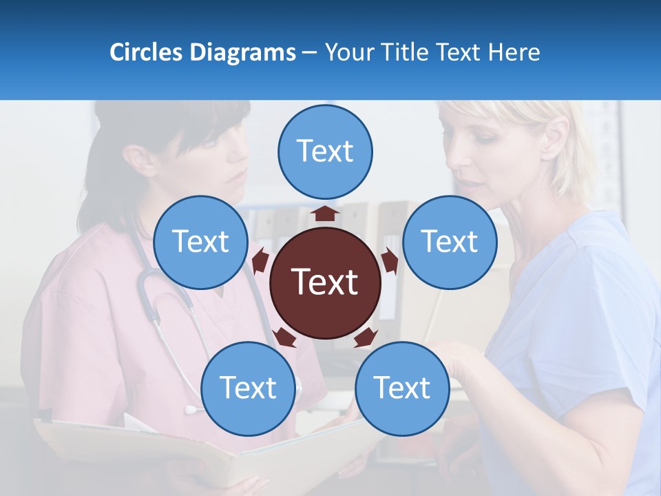A Nurse And A Nurse Looking At A Clipboard PowerPoint Template