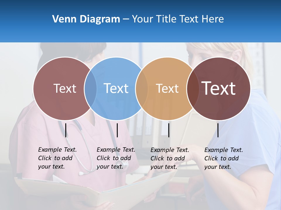 A Nurse And A Nurse Looking At A Clipboard PowerPoint Template