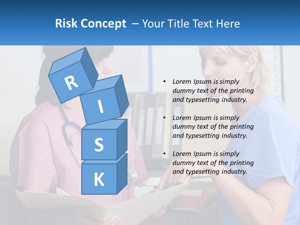 A Nurse And A Nurse Looking At A Clipboard PowerPoint Template