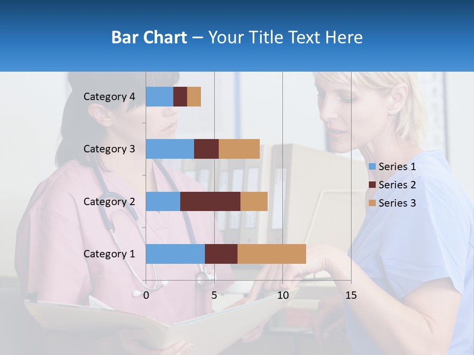 A Nurse And A Nurse Looking At A Clipboard PowerPoint Template