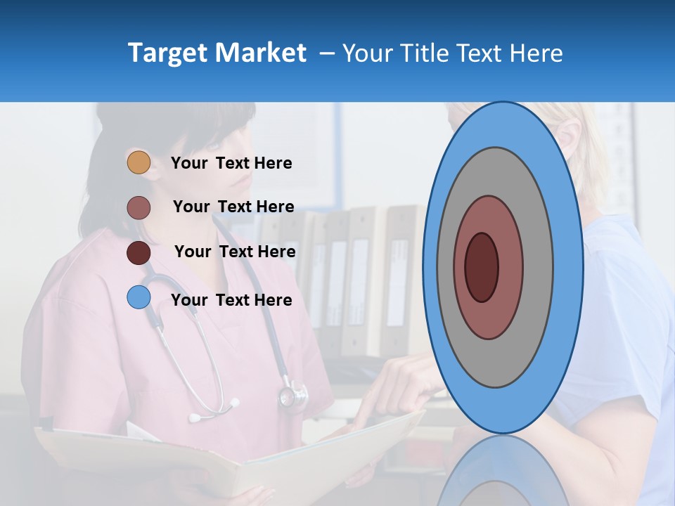 A Nurse And A Nurse Looking At A Clipboard PowerPoint Template