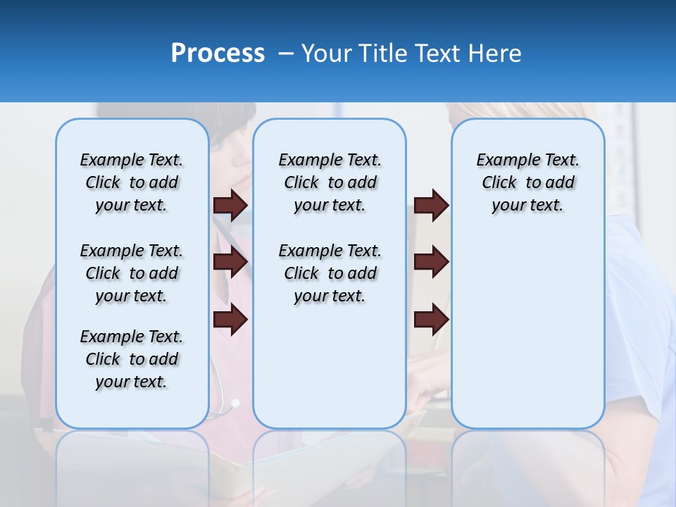 A Nurse And A Nurse Looking At A Clipboard PowerPoint Template
