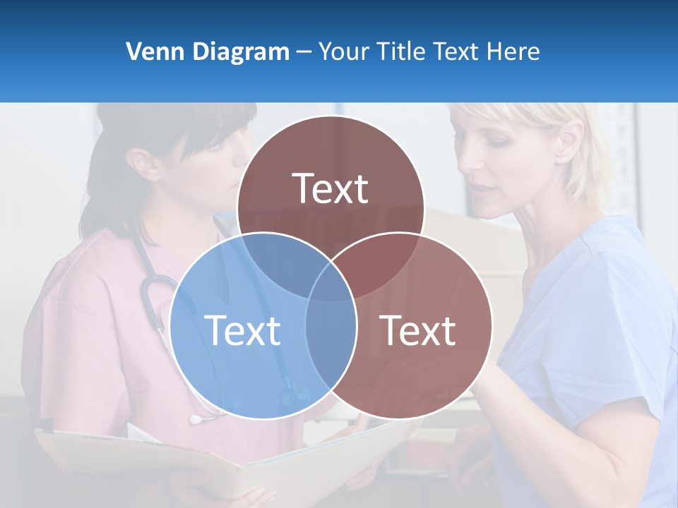 A Nurse And A Nurse Looking At A Clipboard PowerPoint Template