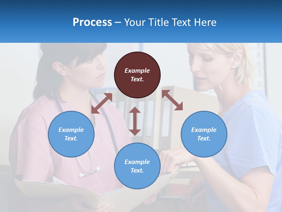 A Nurse And A Nurse Looking At A Clipboard PowerPoint Template