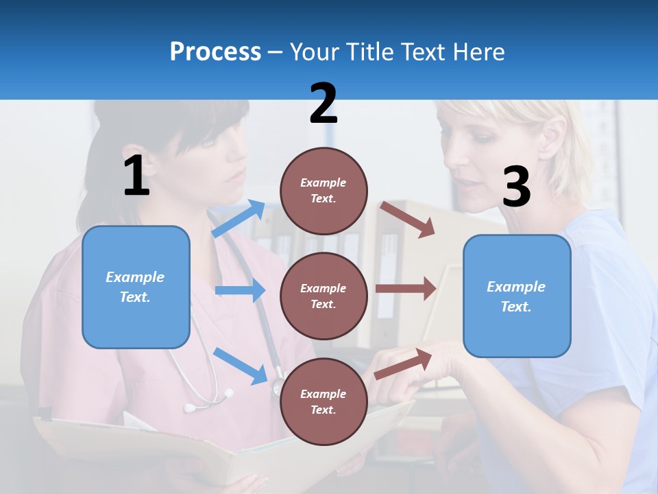 A Nurse And A Nurse Looking At A Clipboard PowerPoint Template