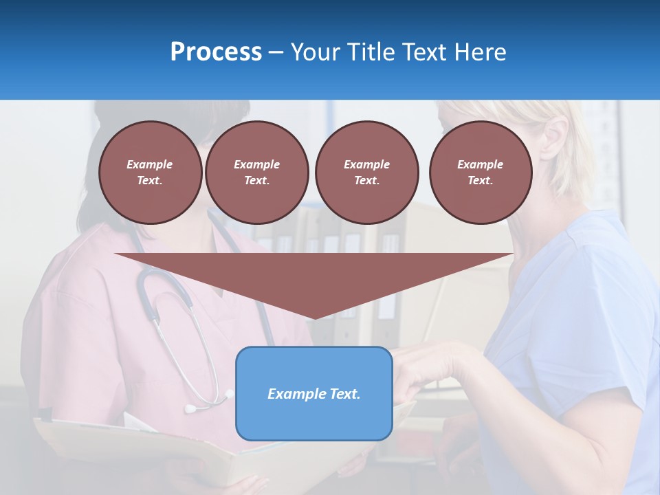 A Nurse And A Nurse Looking At A Clipboard PowerPoint Template