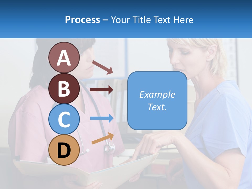 A Nurse And A Nurse Looking At A Clipboard PowerPoint Template