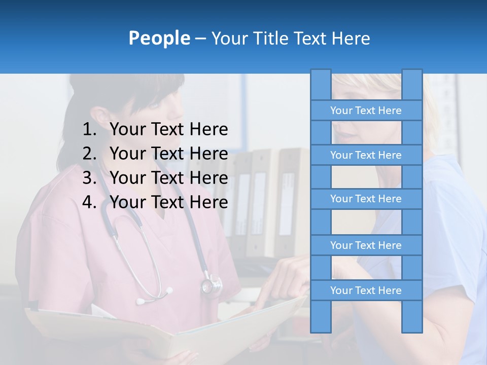 A Nurse And A Nurse Looking At A Clipboard PowerPoint Template