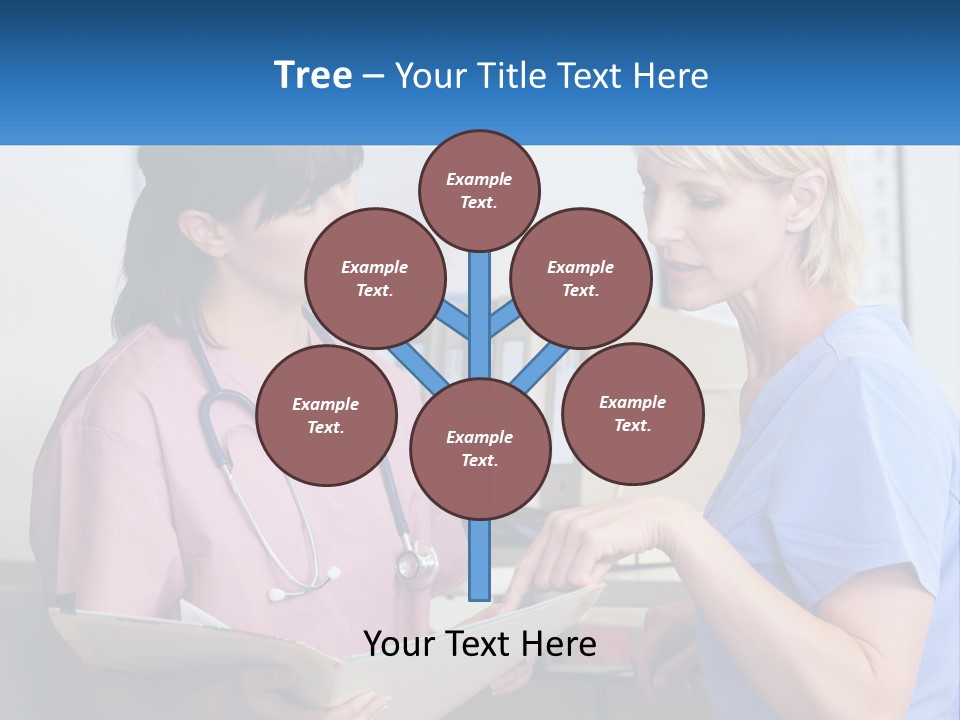 A Nurse And A Nurse Looking At A Clipboard PowerPoint Template