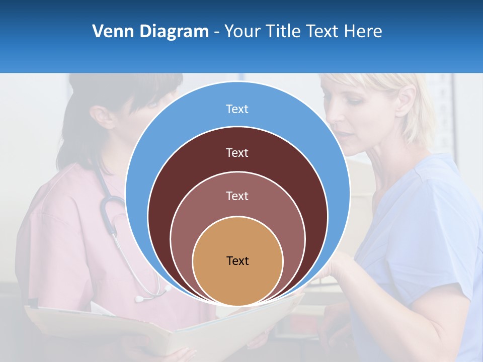 A Nurse And A Nurse Looking At A Clipboard PowerPoint Template