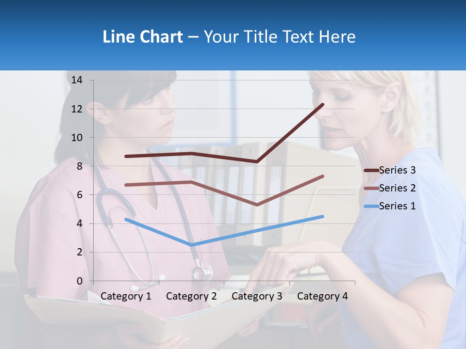 A Nurse And A Nurse Looking At A Clipboard PowerPoint Template