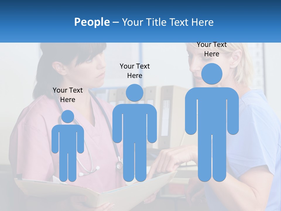 A Nurse And A Nurse Looking At A Clipboard PowerPoint Template