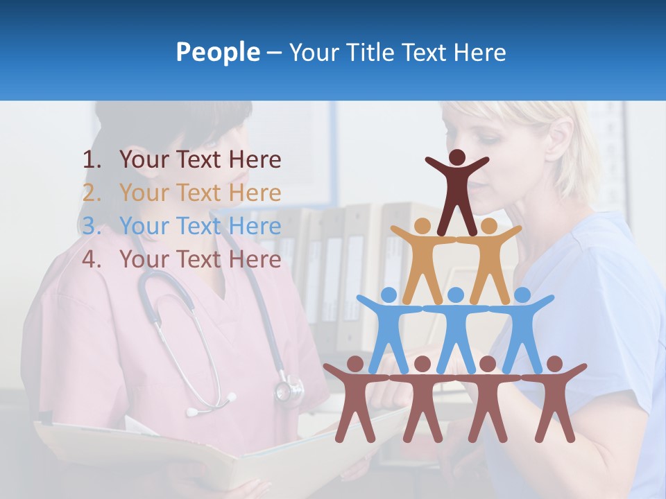 A Nurse And A Nurse Looking At A Clipboard PowerPoint Template