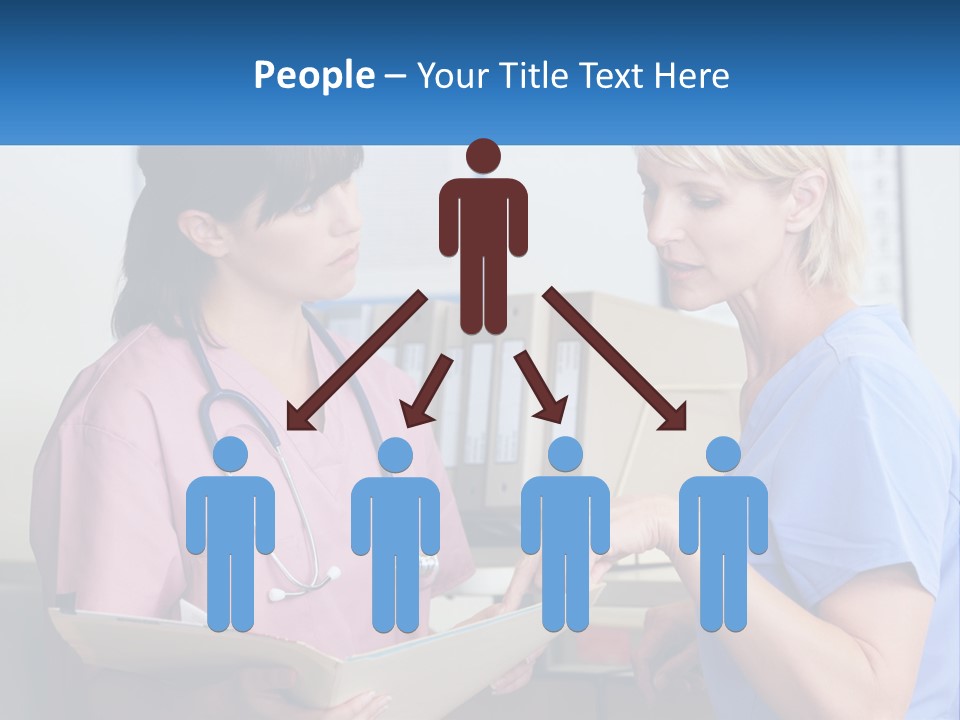 A Nurse And A Nurse Looking At A Clipboard PowerPoint Template