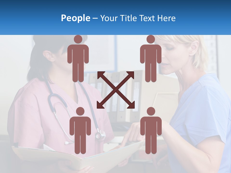A Nurse And A Nurse Looking At A Clipboard PowerPoint Template