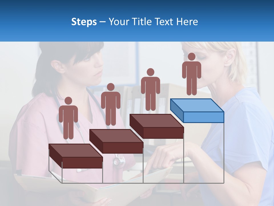 A Nurse And A Nurse Looking At A Clipboard PowerPoint Template
