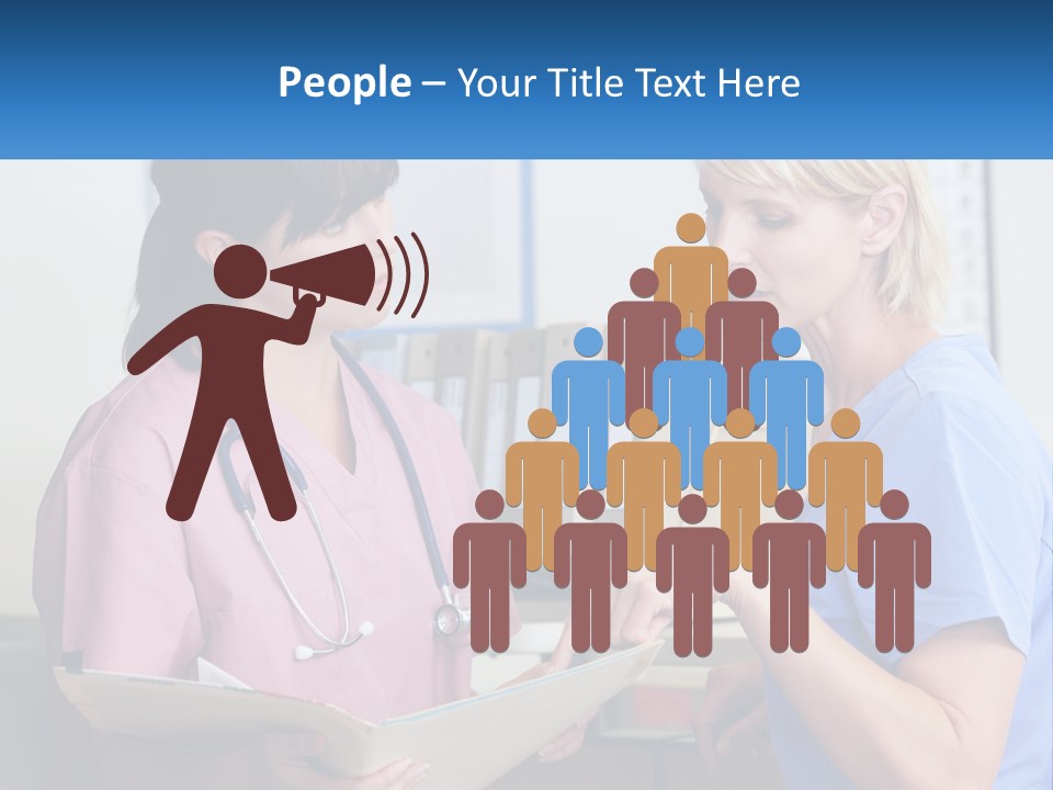 A Nurse And A Nurse Looking At A Clipboard PowerPoint Template