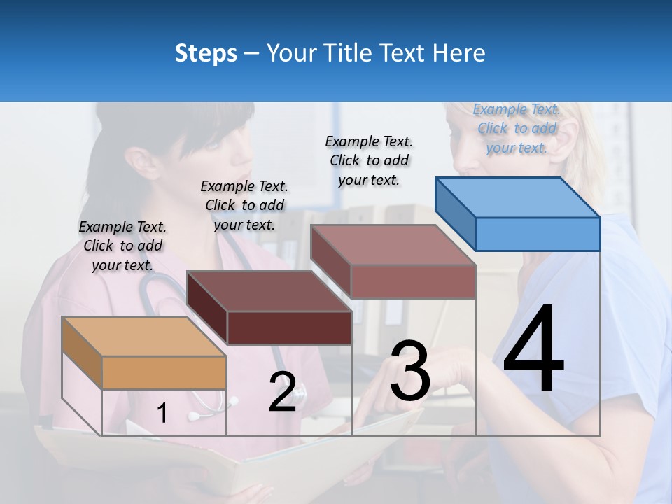 A Nurse And A Nurse Looking At A Clipboard PowerPoint Template