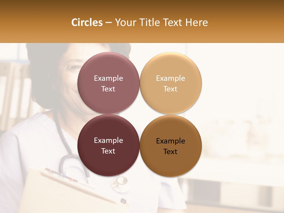 A Woman In Scrubs Is Holding A Clipboard PowerPoint Template