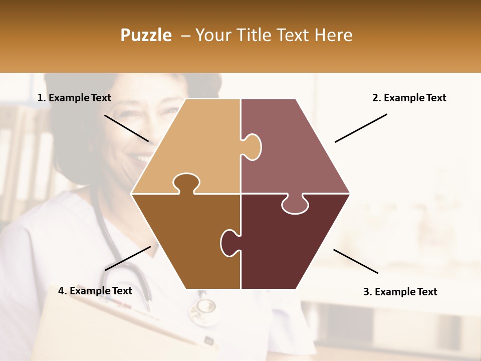 A Woman In Scrubs Is Holding A Clipboard PowerPoint Template