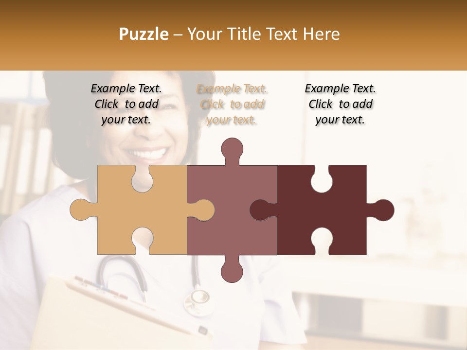 A Woman In Scrubs Is Holding A Clipboard PowerPoint Template