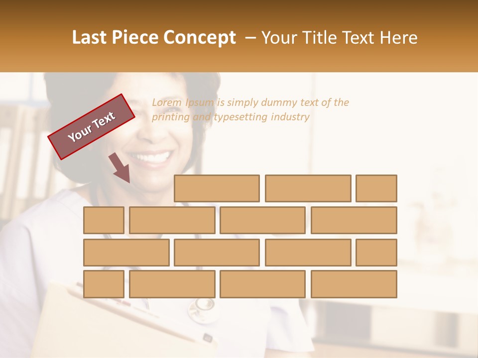 A Woman In Scrubs Is Holding A Clipboard PowerPoint Template