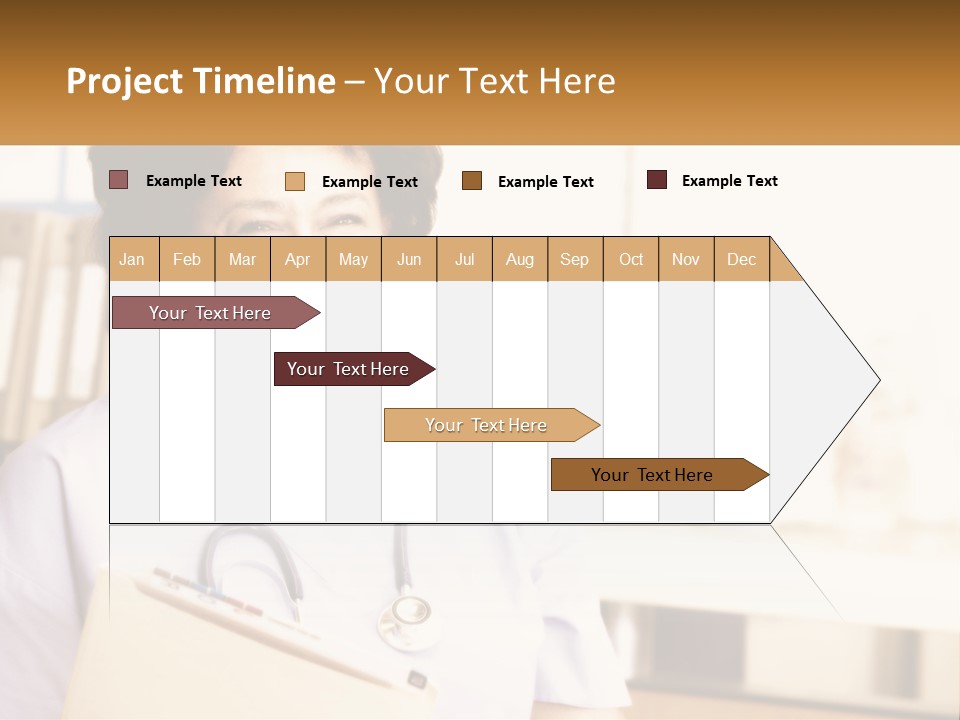 A Woman In Scrubs Is Holding A Clipboard PowerPoint Template