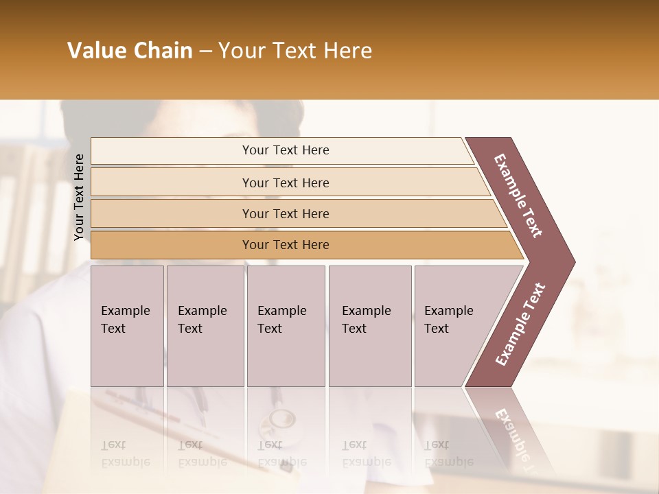 A Woman In Scrubs Is Holding A Clipboard PowerPoint Template