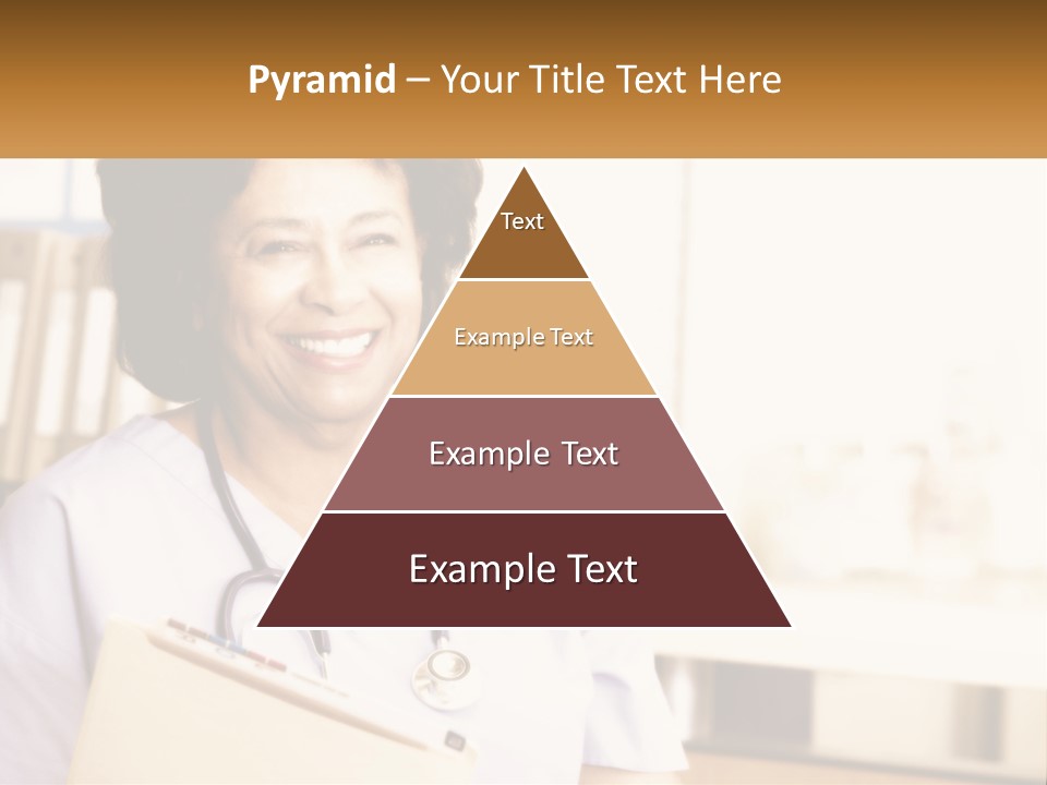 A Woman In Scrubs Is Holding A Clipboard PowerPoint Template