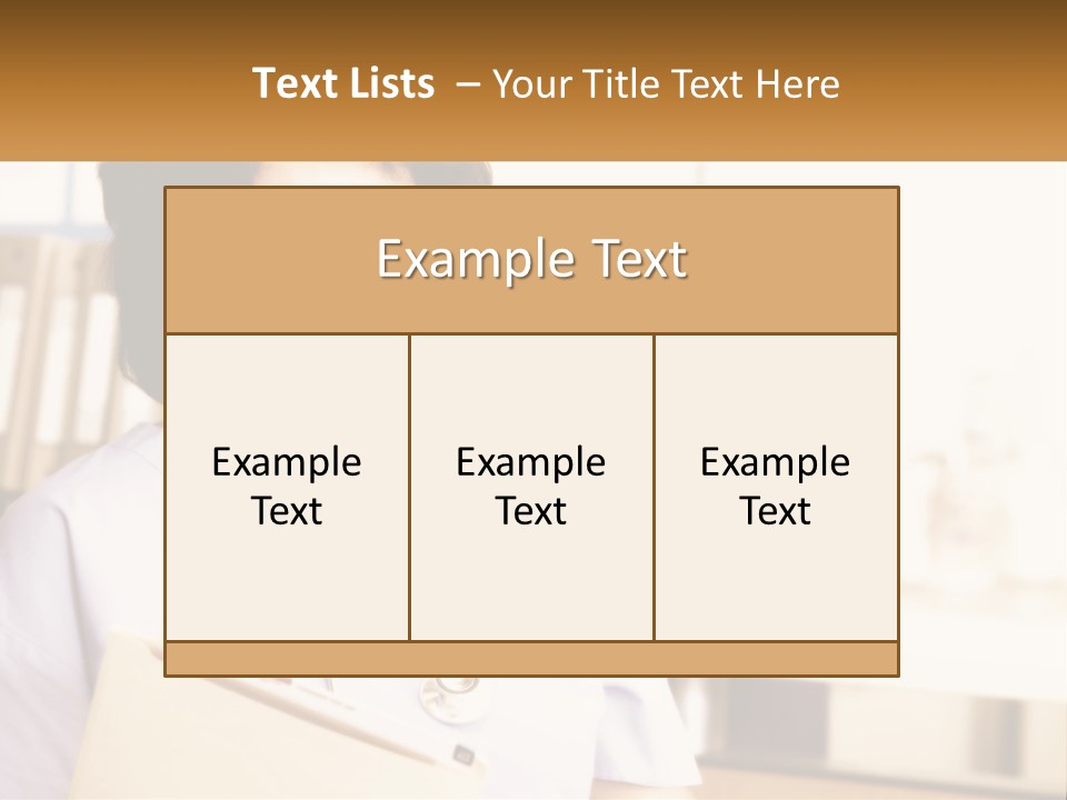A Woman In Scrubs Is Holding A Clipboard PowerPoint Template