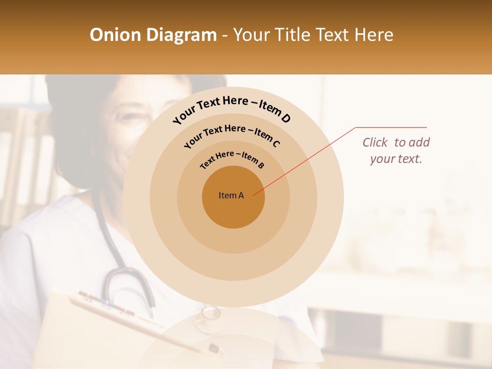 A Woman In Scrubs Is Holding A Clipboard PowerPoint Template